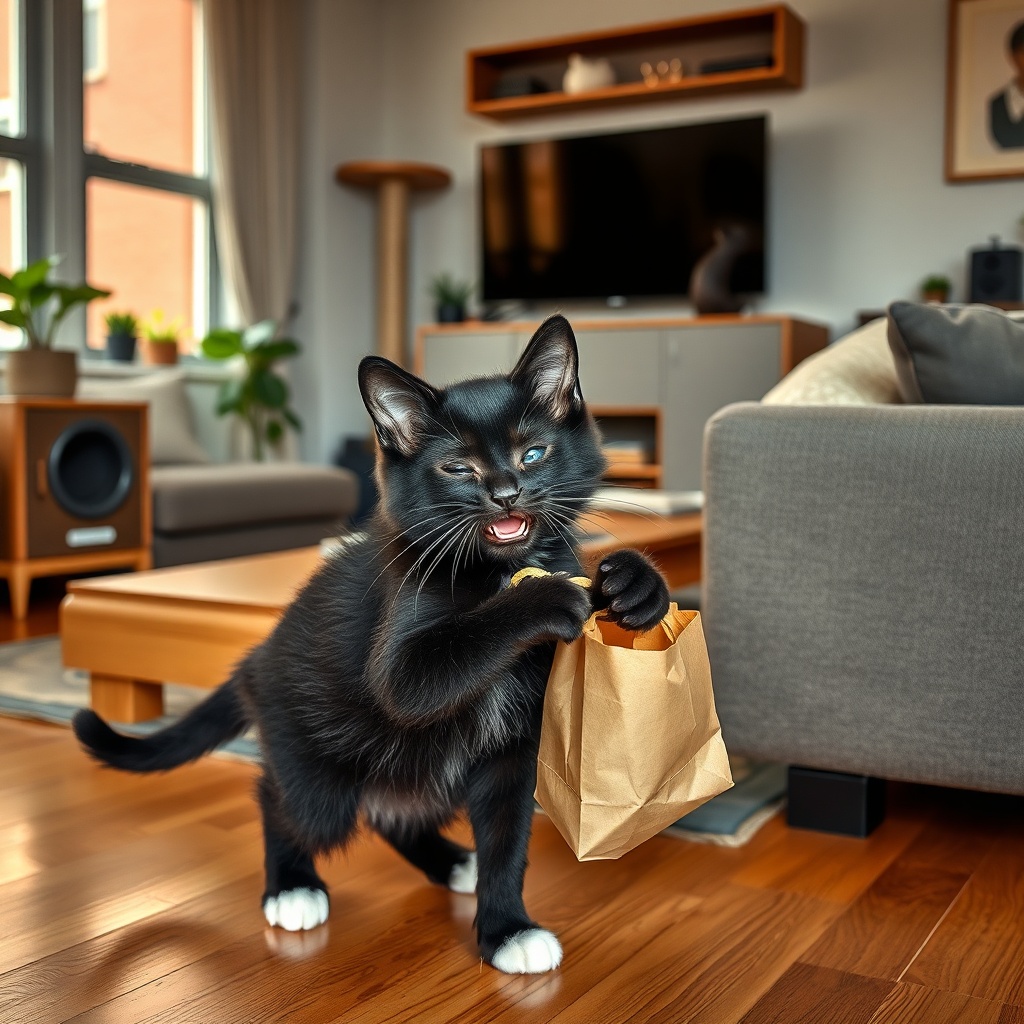 The crinkle symphony of the paper bag