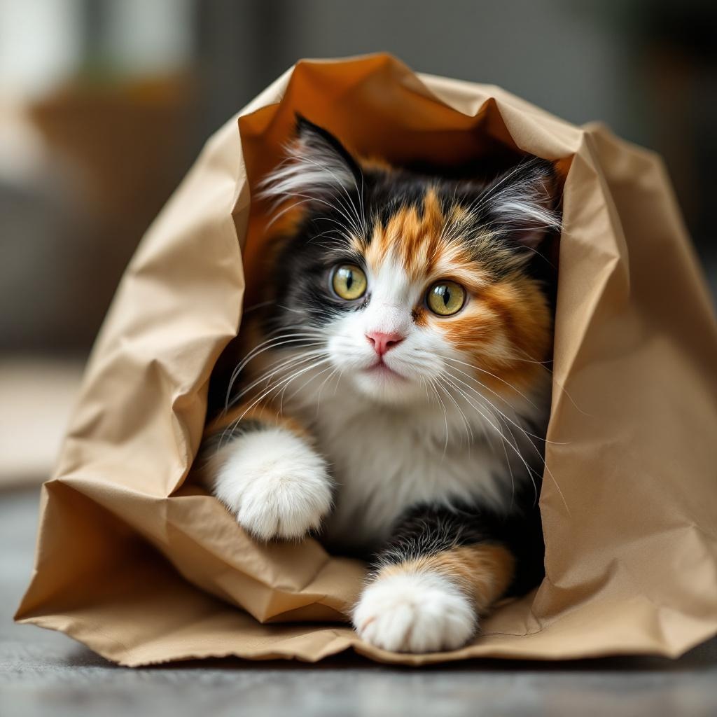 A spotted explorer in paper bag territory