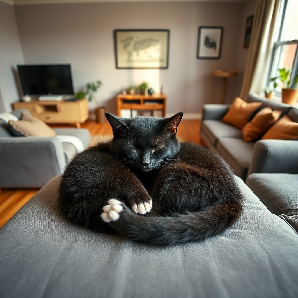 A perfect void with white socks curled underneath
