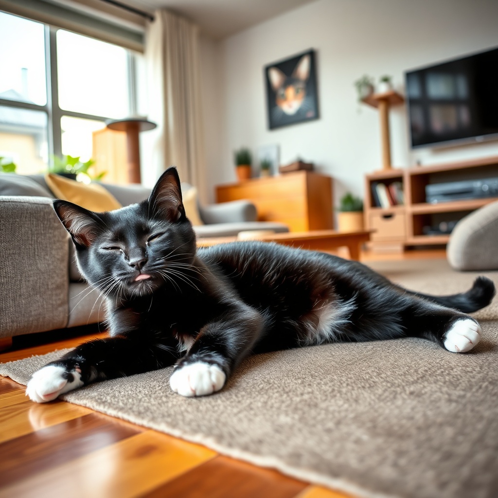 Stretched out, sox on full display